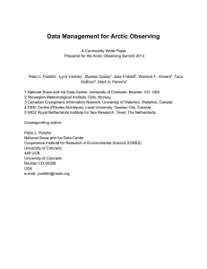 Data Management for Arctic Observing