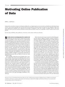 Motivating Online Publication of Data