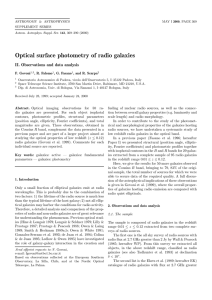 Optical surface photometry of radio galaxies