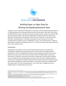 Briefing Paper - Center for Open Data Enterprise