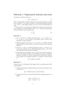 Self-study 1: Trigonometric functions and sound