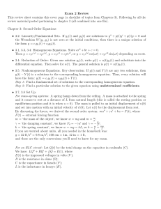 Exam 2 Review This review sheet contains this cover page (a