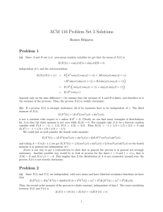 ACM 116 Problem Set 3 Solutions