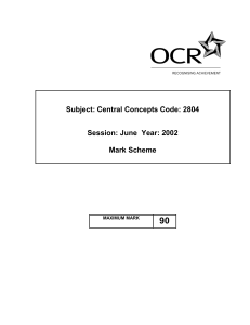 Mark Scheme - Past Papers