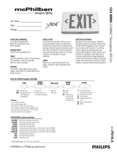 CXX SERIES COMPAC ®Thermoplastic LED Exit erx 7010.5