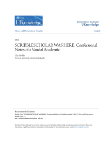 SCRIBBLESCHOLAR WAS HERE: Confessional Notes of a Vandal