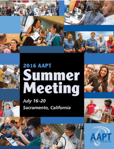 2016 AAPT - American Association of Physics Teachers