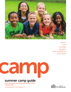 summer camp guide - City of Evanston