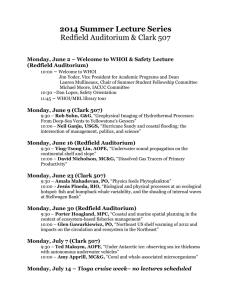 2014 Summer Lecture Series Schedule