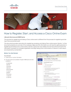 How to Register, Start, and Access a Cisco Online