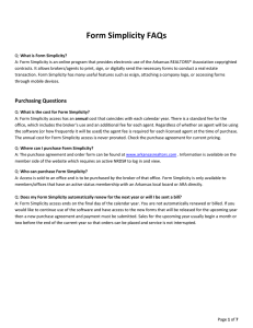 Form Simplicity FAQs - Arkansas REALTORS® Association