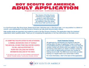 Adult Application - Boy Scouts of America