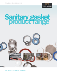 Sanitary gasket product range