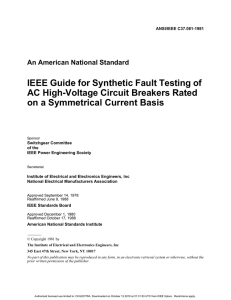 IEEE Guide for Synthetic Fault Testing of AC High