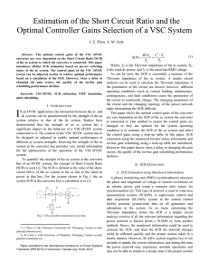 Estimation of the Short Circuit Ratio and the Optimal Controller