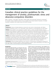 Canadian clinical practice guidelines for the