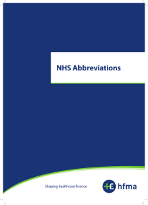 NHS Abbreviations - Healthwatch Bedford Borough