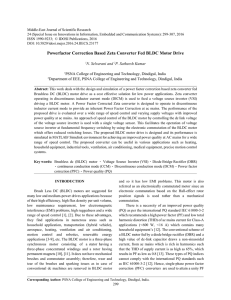 Powerfactor Correction Based Zeta Converter Fed BLDC Motor Drive