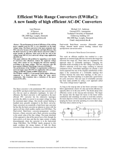 Efficient Wide Range Converters (EWiRaC): A new