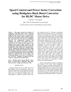 Speed Control and Power factor Correction using Bridgeless Buck