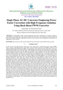 Single Phase AC-DC Converter Employing Power Factor