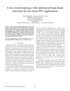 A two switch topology with interleaved buck