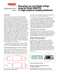 Measuring Low Level Ripple Voltage using the Model DMM7510 7½