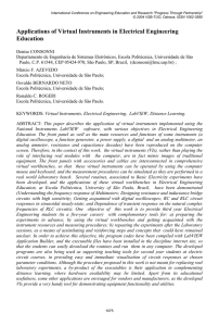 Applications of Virtual Instruments in Electrical Engineering Education