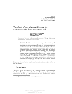 The effects of operating conditions on the performance of a direct