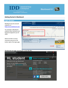 Introduction to Blackboard 9.1