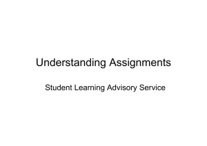 Understanding Assignments