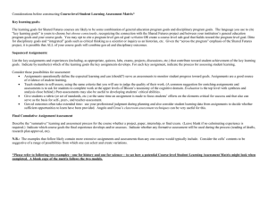 AACU`s Course level student learning assessment matrix