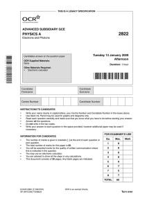 2009 January Electrons and Photons Exam File