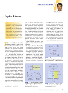 Circuit Intuitions: Negative Resistance