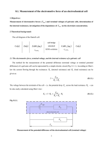 8.1. Measurement of the electromotive force of an electrochemical cell