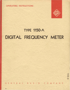 GR 1150-A Counter, Manual