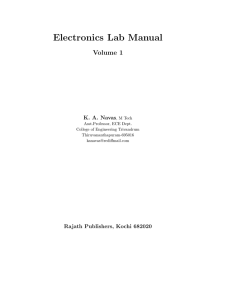 Electronics Lab Manual