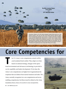 Core Competencies for - Association of the United States Army