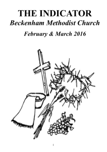 Feb/Mar 2016 - Beckenham Methodist Church