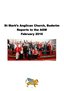 St Mark`s Anglican Church, Buderim Reports to the AGM February