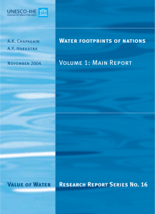 Volume 1: Main Report - Water Footprint Network