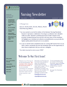 Nursing Newsletter - Sylvester Comprehensive Cancer Center