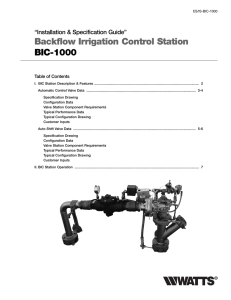 Backflow Irrigation Control Station BIC-1000
