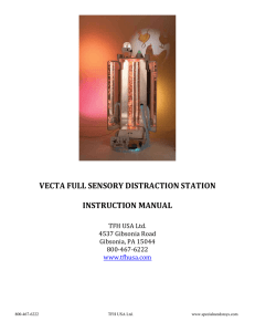 vecta full sensory distraction station instruction manual