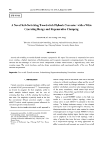 A Novel Soft-Switching Two-Switch Flyback Converter with a Wide
