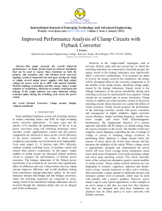 Improved Performance Analysis of Clamp Circuits with Flyback