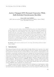 Active Clamped ZVS Forward Converter With Soft