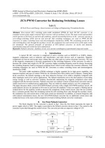 ZCS-PWM Converter for Reducing Switching Losses