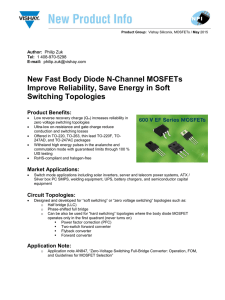 New Fast Body Diode N-Channel MOSFETs Improve
