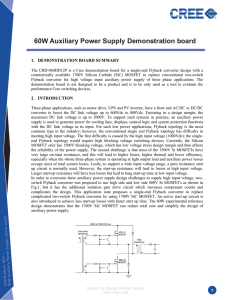 60W Auxiliary Power Supply Demonstration board